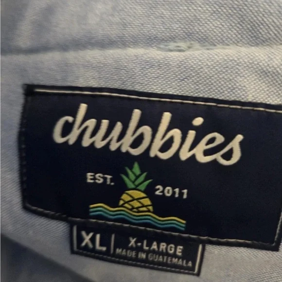 Chubbies The Altitudes 4" Shorts XL NEW Weekend Blue Twill Mens - Picture 4 of 5